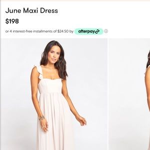 Show Me Your Mumu June Bridesmaid dress, XS in color “Show Me Your Ring Crisp”